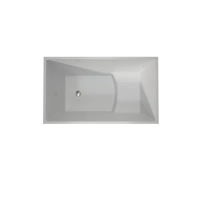 Casainc 47.24" Rectangle Acrylic Freestanding Soaking White Bathtub With Built-in Seat In Gloss White