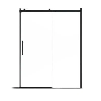 Casainc 48" W X 76" H Single Sliding Frameless Shower Door In Black