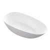 Casainc 67" X 33.5" Freestanding Soaking Solid Surface Bathtub In White