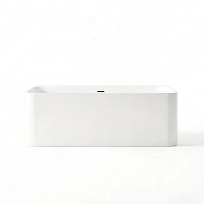 Casainc 67"x 31.5" Rectangle Freestanding Alcove Solid Surface Soaking Bathtub