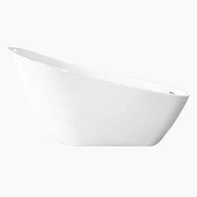 Casainc Ascent  67'' X 31'' Freestanding Soaking Acrylic Bathtub In White