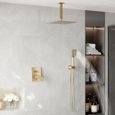 Casainc Bathroom Shower Faucet With Rough-in Valve In Gold