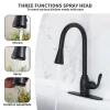 Casainc Classic Pull Down Sprayer Kitchen Faucet With Deck Plate In Matte Black