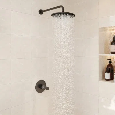 Casainc Complete Shower Faucet With Rough-in Valve In Brushed Nickel