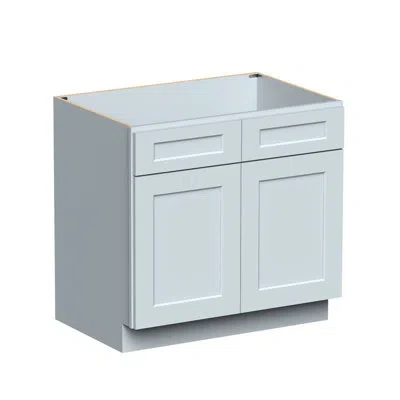 Casainc D24"x H34.5" Kitchen Base Cabinet In Painted;gris Colombe;dove Grey