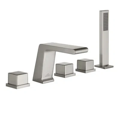 Casainc Doux 3 Handle Deck Mounted Roman Tub Faucet In Brushed Nickel