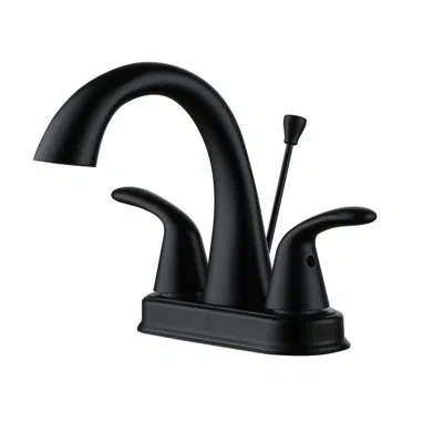 Casainc Drop-in 2-handle Bathroom Faucet With Drain Assembly In Matte Black