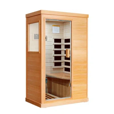 Casainc Eulen 1-person Hemlock Infrared Sauna With Bluetooth, Led Lighting & Foot Heater In Natural