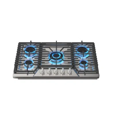 Casainc Ge 30'' Silver Natural Gas Cooktop With 5 Burners
