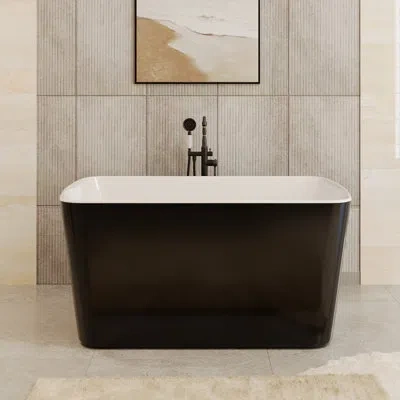 Casainc Glendale  43'' Freestanding Soaking Acrylic Bathtub In Black