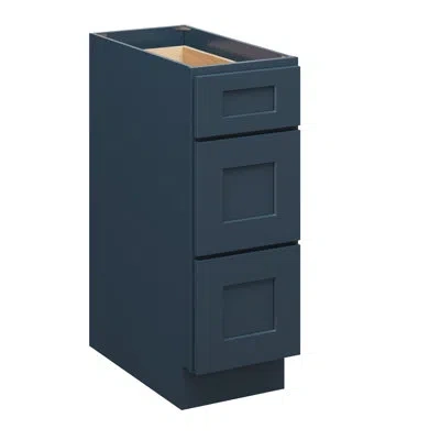 Casainc H34.5" X D24" Kitchen Cabinet Floor Base Cabinet With 3 Drawers In Navy Blue