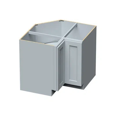 Casainc Kitchen Corner Base Cabinet In Painted;dove Grey;gris Colombe