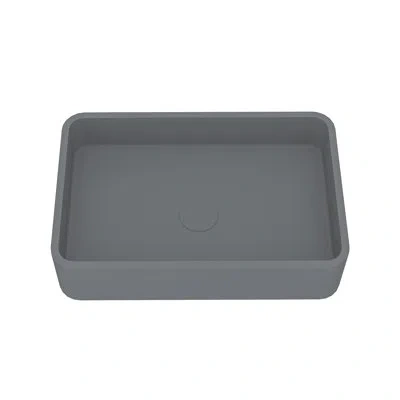 Casainc Maple Rectangular Vessel Bathroom Sink In Steel Gray