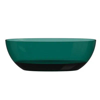 Casainc Marfa 67'' X 30'' Runway Semi Transparent Resin Freestanding Soaking Bathtub In Ocean Blue