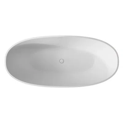 Casainc Monaco 61'' X 67'' Freestanding Soaking Solid Surface Bathtub In White