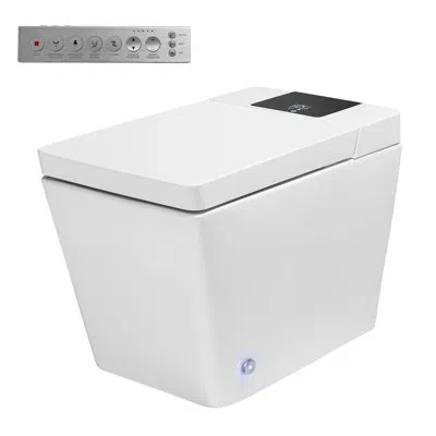 Casainc Oakln Smart One-piece Toilet With Heated Seat, Auto Flush, Bidet Wash, Dryer And Digital Display In White