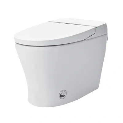 Casainc Pineln Heated Seat Dual Flush Smart Toilet Bidet With Night Light, Foot Sensor Flush, Blackout Flush In White