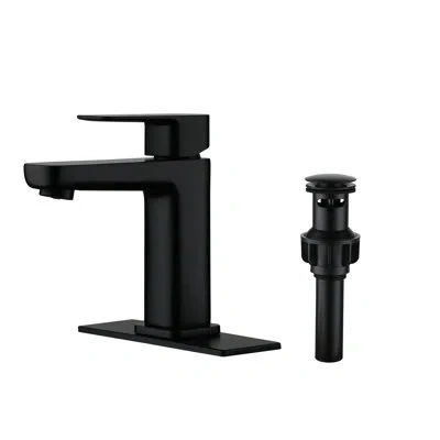 Casainc Probe Single-hole Single-handle Drop-in Bathroom Faucet With Drain Assembly In Matte Black