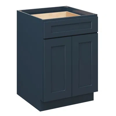 Casainc Ready-to-assemble Kitchen Cabinet Base Cabinet In Navy Blue