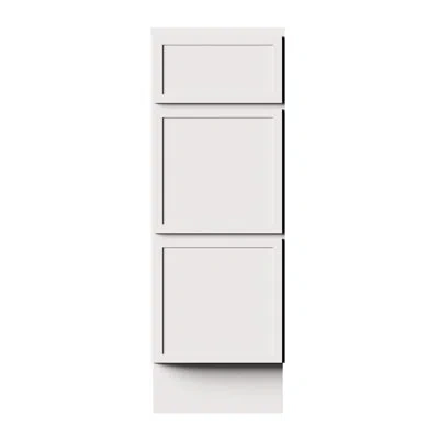 Casainc Ready-to-assemble W12"x D24"x H34.5" Kitchen Drawer Base Cabinet In Painted;white