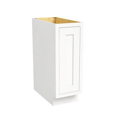 Casainc Ready-to-assemble W12"x H34.5"x D25" Kitchen Full-height Base Cabinet In Origami White
