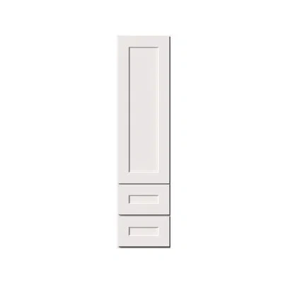 Casainc Ready-to-assemble W15"x D12"x H60" Kitchen Counter Linen Cabinets In Painted;shaker Blanc;white Shaker