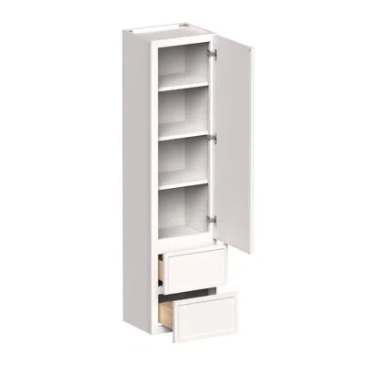 Casainc Ready-to-assemble W15"x D12"x H60" Kitchen Counter Linen Cabinets In Painted;white