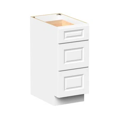 Casainc Ready-to-assemble W15"x D24"x H34.5" Kitchen Drawer Base Cabinet In Glacier White