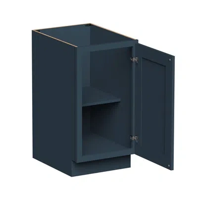 Casainc Ready-to-assemble W18"x D24"x H34.5" Kitchen Full Height Door Base Cabinet In Painted;navy Blue;bleu Marine