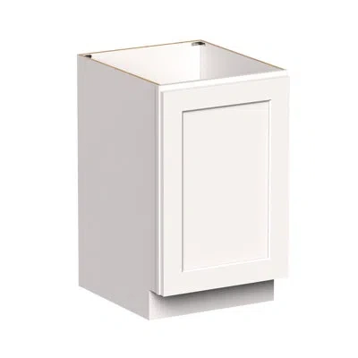 Casainc Ready-to-assemble W18"x D24"x H34.5" Kitchen Full Height Door Base Cabinet In White Shaker