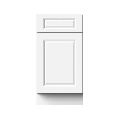 Casainc Ready-to-assemble W18"x D24"x H34.5" Kitchen Waste Basket Base Cabinet In Glacier White