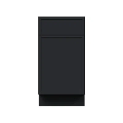 Casainc Ready-to-assemble W18"x D24"x H34.5" Kitchen Waste Basket Base Cabinet In Painted;black