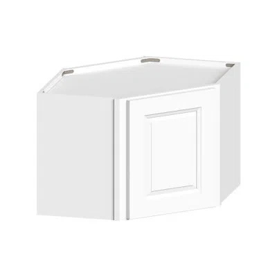 Casainc Ready-to-assemble W24"x D12"x H18" Kitchen Short Corner Wall Cabinet In Glacier White