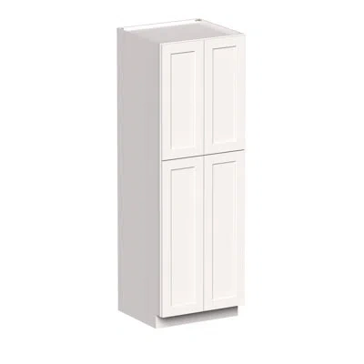 Casainc Ready-to-assemble W24"x D27"x H84" Kitchen Tall Pantry Cabinet In Painted;shaker Blanc;white Shaker