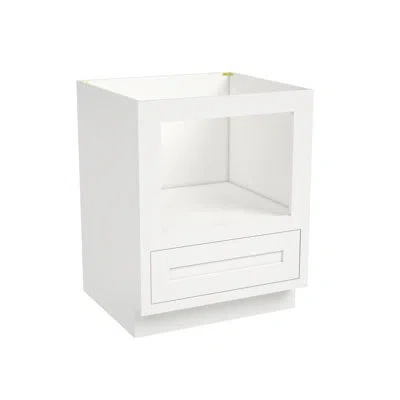 Casainc Ready-to-assemble W27"x H34.5"x D25" Kitchen Microwave Oven Base Cabinet In Origami White