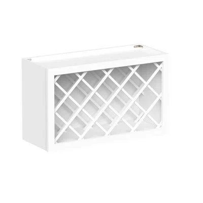 Casainc Ready-to-assemble W30"x D12"x H18" Kitchen Wine Rack Wall Cabinet In Glacier White