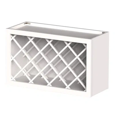 Casainc Ready-to-assemble W30"x D12"x H18" Kitchen Wine Rack Wall Cabinet In Painted;shaker Blanc;white Shaker