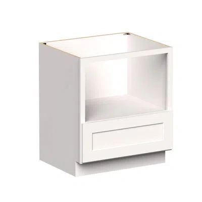 Casainc Ready-to-assemble W30"x D24"x H34.5" Kitchen Base Microwave Cabinet In Painted;white Shaker;shaker Blanc
