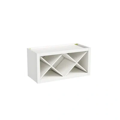 Casainc Ready-to-assemble W30"x H15"x D13.5" Kitchen Wine Rack Wall Cabinet In Origami White