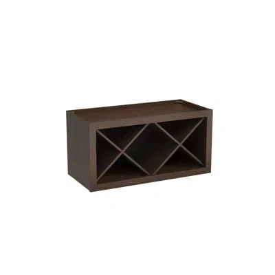 Casainc Ready-to-assemble W30"x H15"x D13.5" Kitchen Wine Rack Wall Cabinet In Truffle Brown