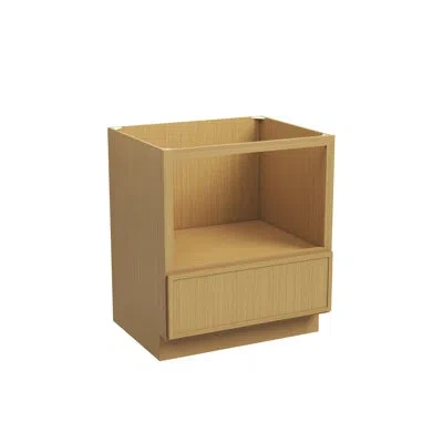 Casainc Ready-to-assemble W30"x H34.5"x D24" Kitchen Microwave Oven Base Cabinet In White Oak