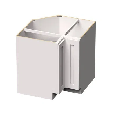 Casainc Ready-to-assemble W33"x D24"x H34.5" Kitchen Lazy Susan Base Cabinet In Painted;white Shaker;shaker Blanc