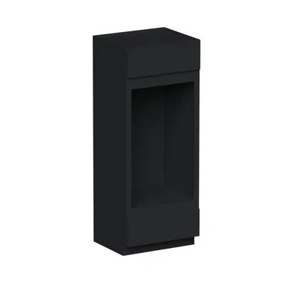 Casainc Ready-to-assemble W33"x D27"x H84" Kitchen Double Oven Cabinet With Drawer In Painted;black