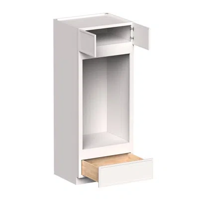 Casainc Ready-to-assemble W33"x D27"x H84" Kitchen Double Oven Cabinet With Drawer In Painted;white