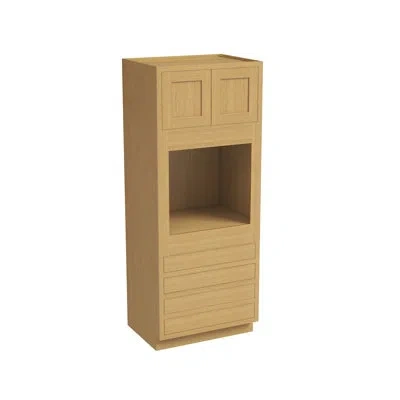 Casainc Ready-to-assemble W33"x H84"x D25" Kitchen Tall Oven Cabinet In Hazelnut Oak