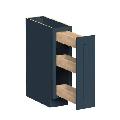 Casainc Ready-to-assemble W9"x D24"x H34.5" Kitchen Base Spicy Rack Cabinet In Painted;navy Blue;bleu Marine
