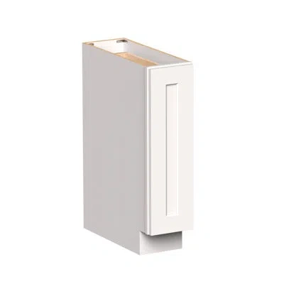 Casainc Ready-to-assemble W9"x D24"x H34.5" Kitchen Base Spicy Rack Cabinet In Painted;shaker Blanc;white Shaker