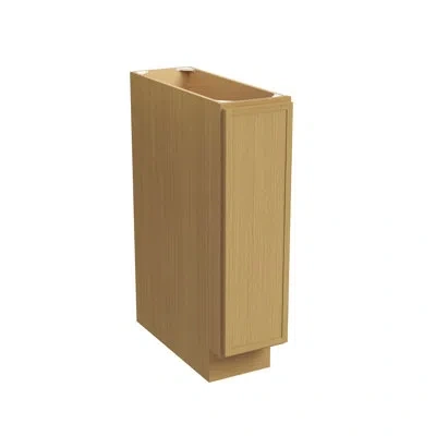 Casainc Ready-to-assemble W9"x H34.5"x D24" Kitchen Full Height Door Base Cabinet In White Oak