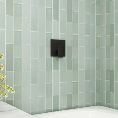 Casainc Replacement For Moen 6.5 Inch Square 7-function Shower Head & Trim In Matte Black