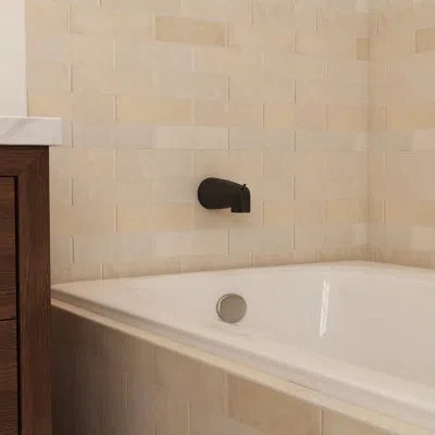 Casainc Replacement For Moen Round Trim & Tub Spout In Matte Black